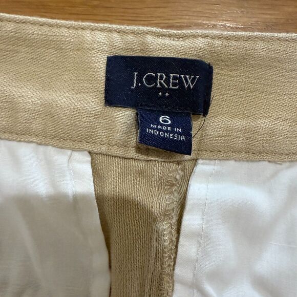 J Crew‎ Khaki Roll Up Hem Pants Size 6 - Picture 4 of 6